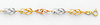14K 3 Tri-Color Gold Fancy Designer Bracelet with Spring Ring Clasp - 7' + 1' Inches Extension