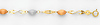 14K 3 Tri-Color Gold Fancy Designer Bracelet with Spring Ring Clasp - 7' + 1' Inches Extension