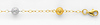 14K 3 Tri-Color Gold Fancy Designer Ball Bracelet with Lobster Clasp Clasp - 7' Inches