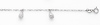 14K White Gold Fancy Designer Teardrop Dangling Link Chain Bracelet with Spring Ring Clasp - 7' + 1' Extension