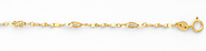 14K Yellow Gold Fancy Designer Bracelet with Spring Ring Clasp - 7' + 1' Extension