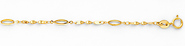 14K Yellow Gold Fancy Designer Bracelet with Spring Ring Clasp - 7' + 1' Extension