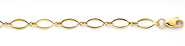 14K Yellow Gold Fancy Designer Bracelet with Lobster Claw Clasp - 7.25' Inches