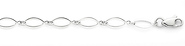 14K White Gold Fancy Designer Bracelet with Lobster Claw Clasp - 7.25' Inches