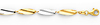 14K Yellow and White 2 Tone Gold Fancy Designer Bracelet with Lobster Claw Clasp - 7' + 1' Extension