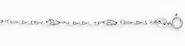14K White Gold Fancy Designer Bracelet with Spring Ring Clasp - 7' + 1' Extension