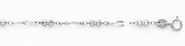 14K White Gold Fancy Designer Bracelet with Spring Ring Clasp - 7' + 1' Extension
