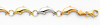 14K 3 Tri-Color Stampato Dolphin Bracelet with Lobster Claw Clasp - 7.25' Inches
