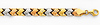 14K 3 Tri-Color Diamond Cut Stampato Bracelet with Lobster Claw Clasp - 7.25' Inches