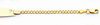 14K Yellow Gold 2.5mm Baby Heart ID Concave Curb Bracelet with Lobster Claw Clasp - 6' Inches