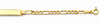 14K Yellow Gold 3.0mm Hollow Baby ID Figaro Bracelet with Spring Ring Clasp - 6' Inches