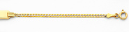 14K Yellow Gold White Pave 2.0mm Baby ID Concave Curb Bracelet with Spring Ring Clasp and 1' Extension - 5'+1' Inches