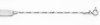 14K White Gold 1.5mm Baby ID Figaro Bracelet with Lobster Claw Clasp and 1' Extension - 4.5'+1' Inches