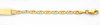 14K 3 Tri-Color Gold 4.0mm Diamond Cut Mens ID Valentino Bracelet with Lobster Claw Clasp - 7.5' Inches
