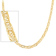 14K Yellow Gold Designer Hand Made 17'+1' Necklace