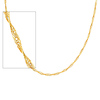14K Yellow Gold Designer Hand Made 17'+1' Necklace