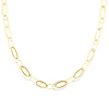 14K Yellow and White Gold Light Fashion Link Necklace with Lobster Claw Clasp - 17' Inches