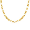 14K Yellow Gold Light Fashion Link Necklace with Lobster Claw Clasp