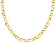 14K Yellow Gold Light Fashion Link Necklace with Lobster Claw Clasp - 18' Inches