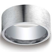 Argentium Silver 10mm Comfort-Fit Satin-Finished Design Band