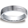 Argentium Silver 5mm Comfort-Fit Satin Finished Wedding Band