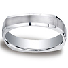 Argentium Silver 5mm Comfort-Fit Four Sided Design Band