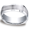Argentium Silver 7mm Comfort-Fit Four Sided Design Band