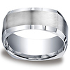 Argentium Silver 9mm Comfort-Fit Four Sided Design Band