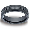 Ceramic 6mm Comfort-Fit Satin-Finished Design Ring