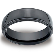 Ceramic 7mm Comfort-Fit High Polished Design Ring