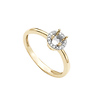 Round Diamond 14k Yellow Gold Engagement Ring Setting (0.07ctw)