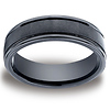 Ceramic 6mm Comfort-Fit Satin-Finished Round Edge Design Ring