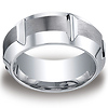Men's 10mm High Polished Groove & Beveled Edge Satin Cobaltchrome Ring