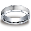 6mm Beveled Polished Edge Satin Cobaltchrome Wedding Ring