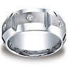 3-Stone Grooved Diamond Men's Benchmark Cobaltchrome Ring