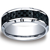 Black Carbon Fiber Inlay Men's Cobaltchrome Ring