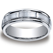 Benchmark 7mm Satin Center Round Edge Cobaltchrome Wedding Band
