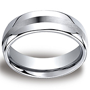 7.5mm Satin Center Comfort-Fit Benchmark Cobaltchrome Men's Ring