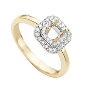 Round Diamond 14k Yellow Gold Engagement Ring Setting (0.26ctw)