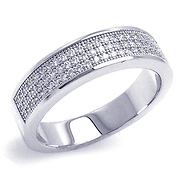 Sterling Silver Micro Pave Ring