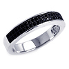 Black Sterling Silver Micro Pave Ring