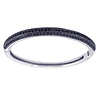 Black CZ Sterling Silver Bangle Bracelet