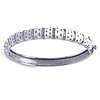 White Enamel Sterling Silver Bangle Bracelet