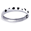 Sterling Silver Enamel Heart Design Bangle Bracelet