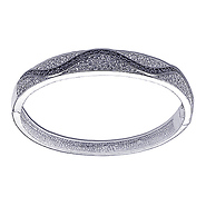 CZ Wave Design Sterling Silver Bangle Bracelet