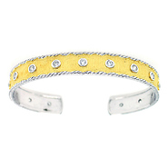 Gold Plated Sterling Silver Cuff Bracelet