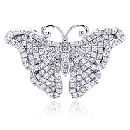 Micro Pave Sterling Silver Butterfly Pendant