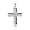 Micro Pave Sterling Silver Cross Pendant