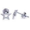Sterling Silver Open Star Stud Earrings