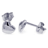 Sterling Silver Heart Stud Earrings